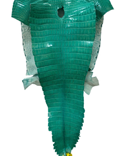 37 cm Grade 1 Tiffany Blue Classic Farm-Raised American Alligator Leather - Tag: GA13-0020988