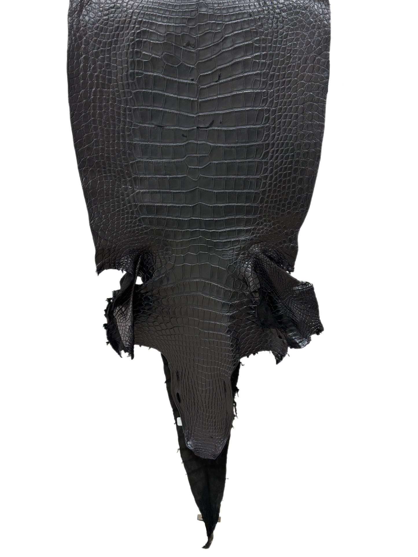 38 cm Grade 3/4 Black Matte Wild American Alligator Leather - Tag: LA17-0038467