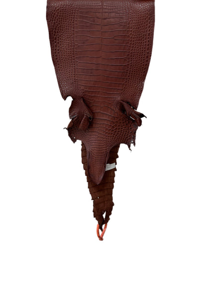 26 cm Grade 2/3 Italian Gold Matte Farm-Raised American Alligator Leather - Tag: FL21-0024035