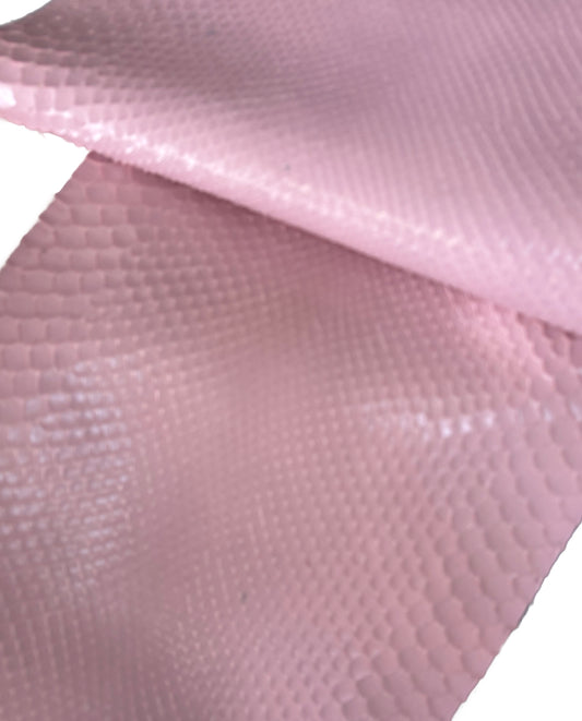 2.75 M Pastel Pink Glazed Python Leather