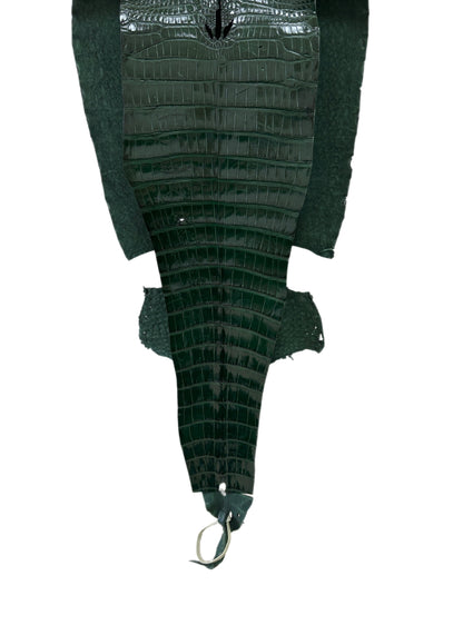 32 cm Grade 2/3 Forest Green Millennium Farm-Raised American Alligator Leather - Tag: FL17-0035806