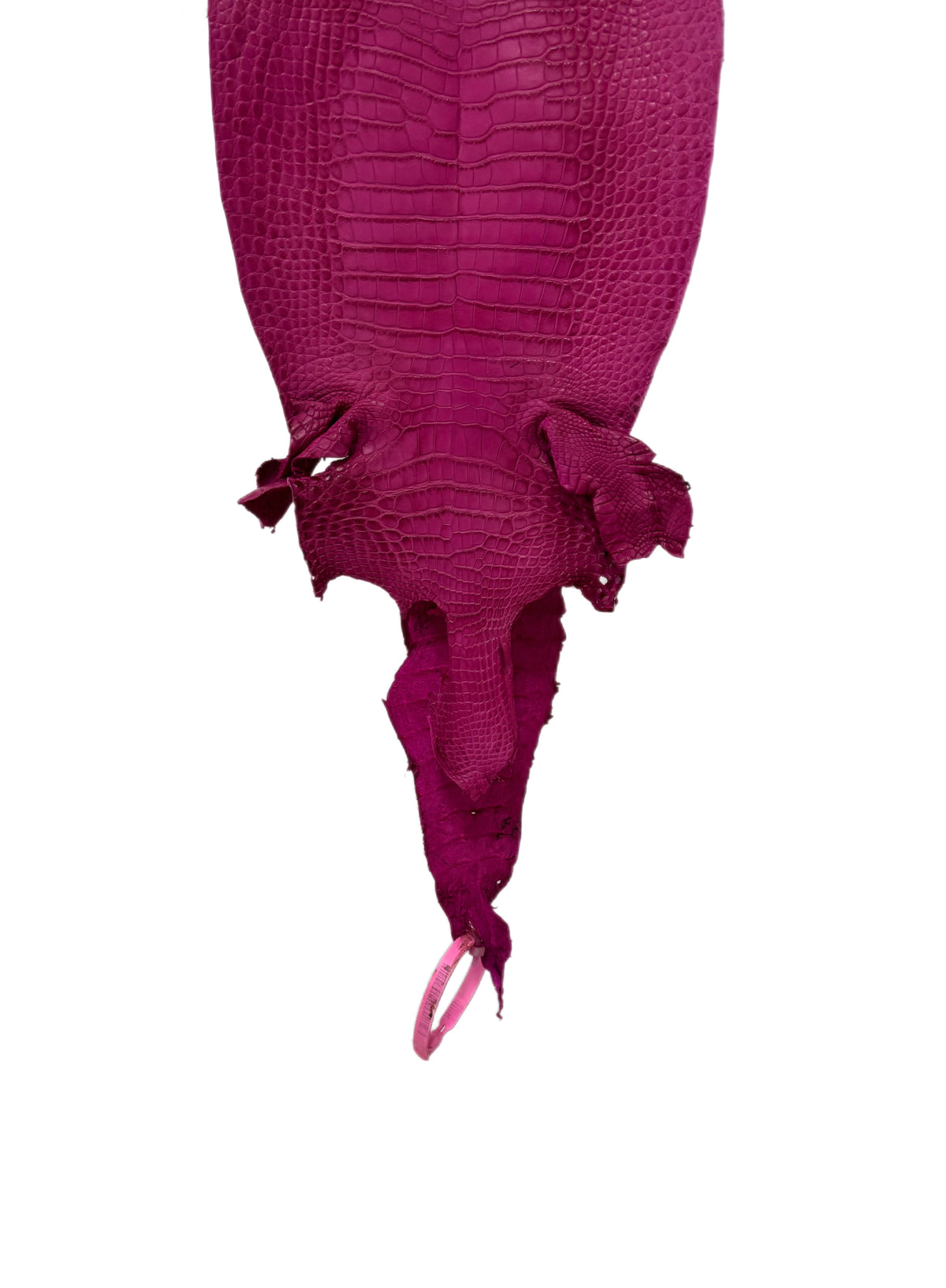 New Color! 23 cm Grade 2/3 Raspberry Matte Farm-Raised American Alligator Leather - Tag: LA24-0228881