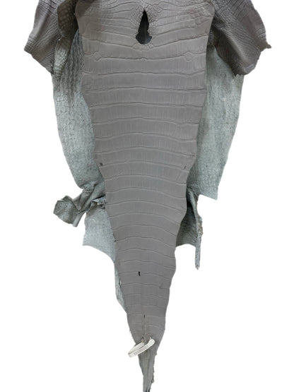 39 cm Grade 2/3 Glacier Matte Wild American Alligator Leather - Tag: LA23-0021513
