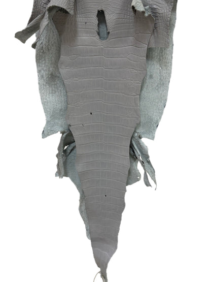 41 cm Grade 3/4 Glacier Matte Wild American Alligator Leather - Tag: LA23-0023178