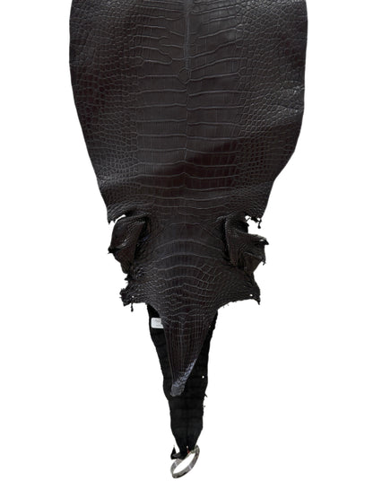 31 cm Grade 2/3 Black Matte Farm-Raised American Alligator Leather - Tag: LA23-0531089