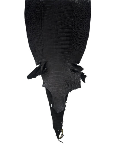 33 cm Grade 2/3 Black Matte Farm-Raised American Alligator Leather - Tag: LA25-0316203