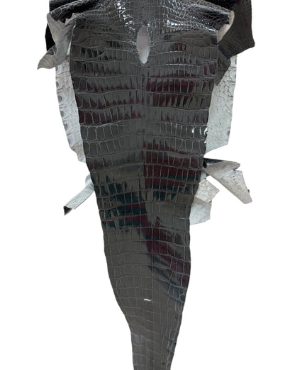 36 cm Grade 2/3 Grey Glazed Farm-Raised American Alligator Leather - Tag: GA14-0021729