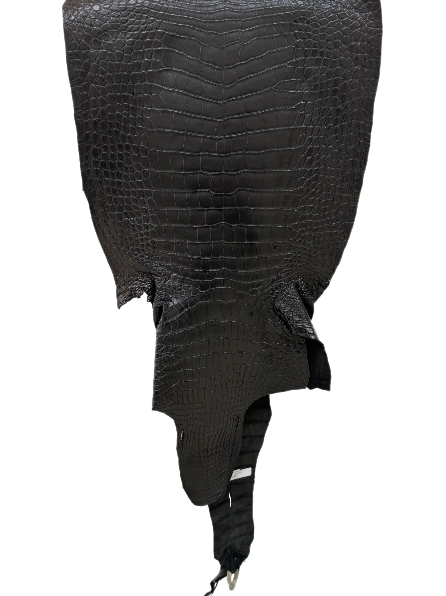45 cm Grade 3/4 Black Matte Wild American Alligator Leather - Tag: LA23-0041175