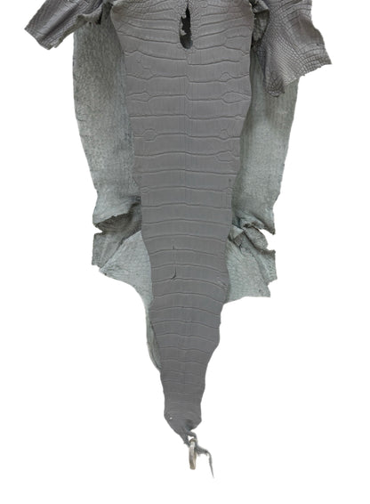 37 cm Grade 3/4 Glacier Matte Wild American Alligator Leather - Tag: LA23-0027755