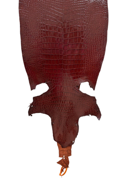 39 cm Grade 2/3 Bourbon Millennium Wild American Alligator Leather - Tag: LA23-0027021