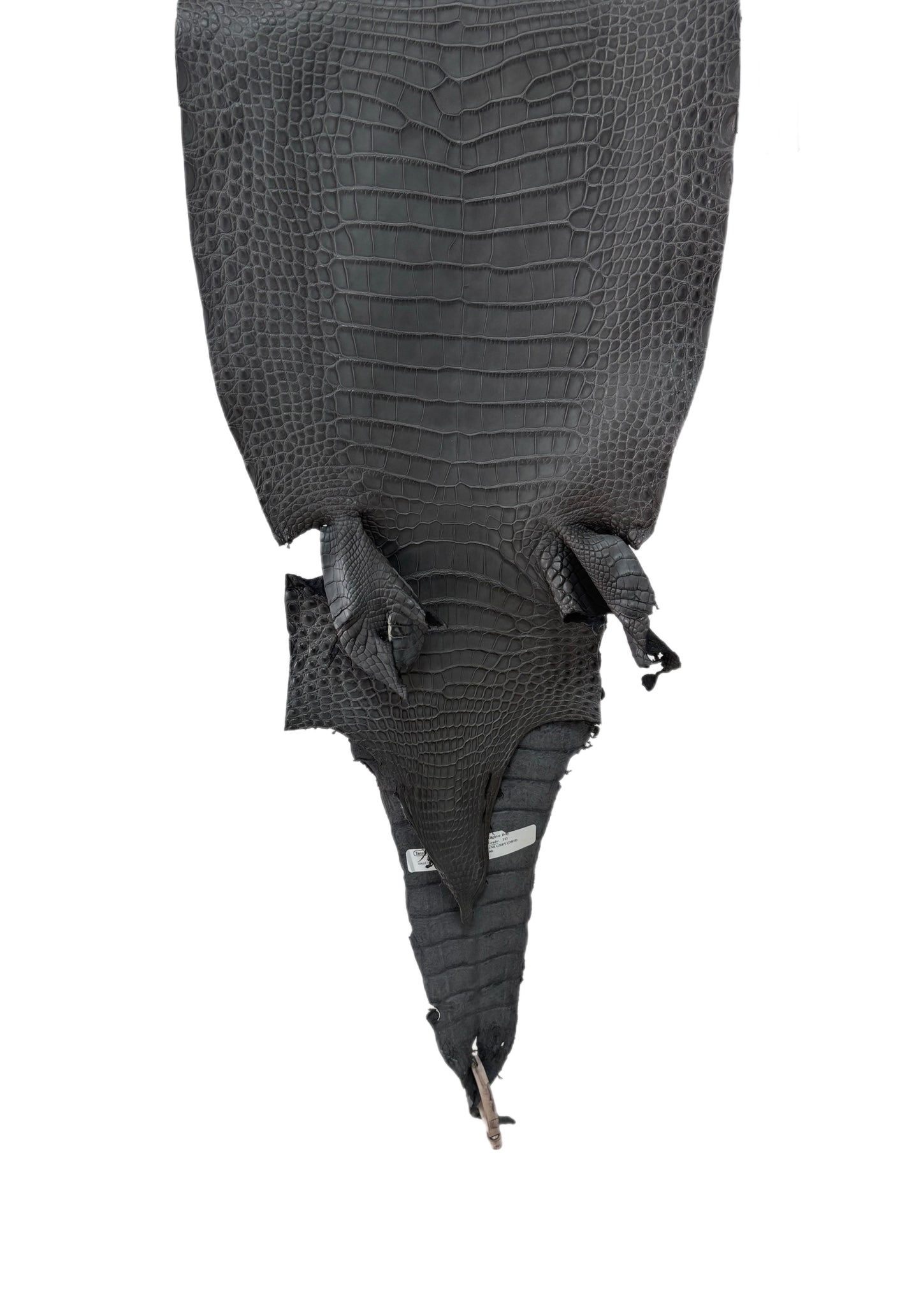 31 cm Grade 1/2 Serpentine Grey Matte Farm-Raised American Alligator Leather - Tag: LA17-0274606