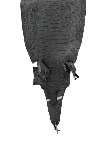 31 cm Grade 1/2 Serpentine Grey Matte Farm-Raised American Alligator Leather - Tag: LA17-0274606