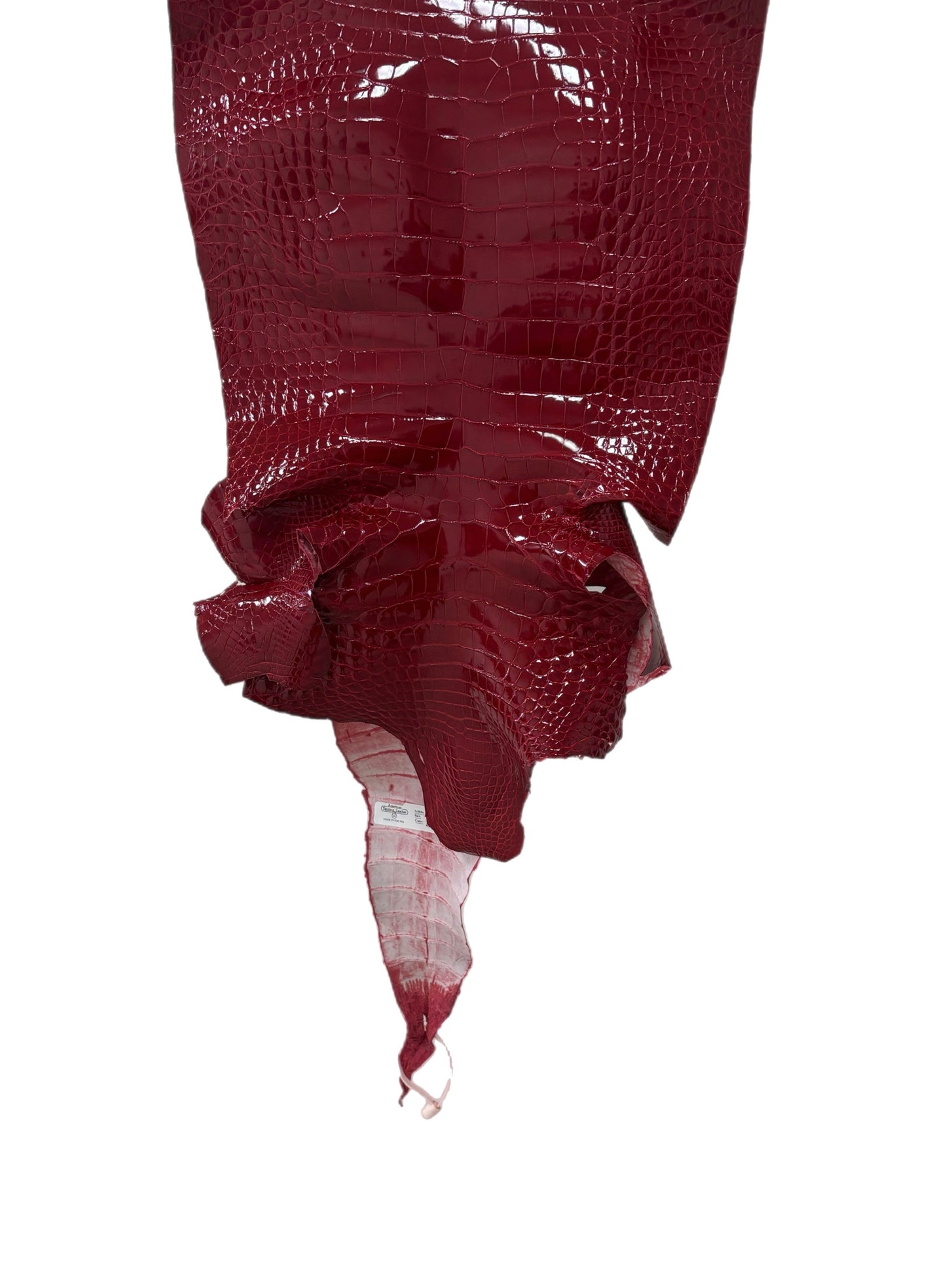 31 cm Grade 2/3 Red Classic Farm-Raised American Alligator Leather - Tag: FL17-0035521