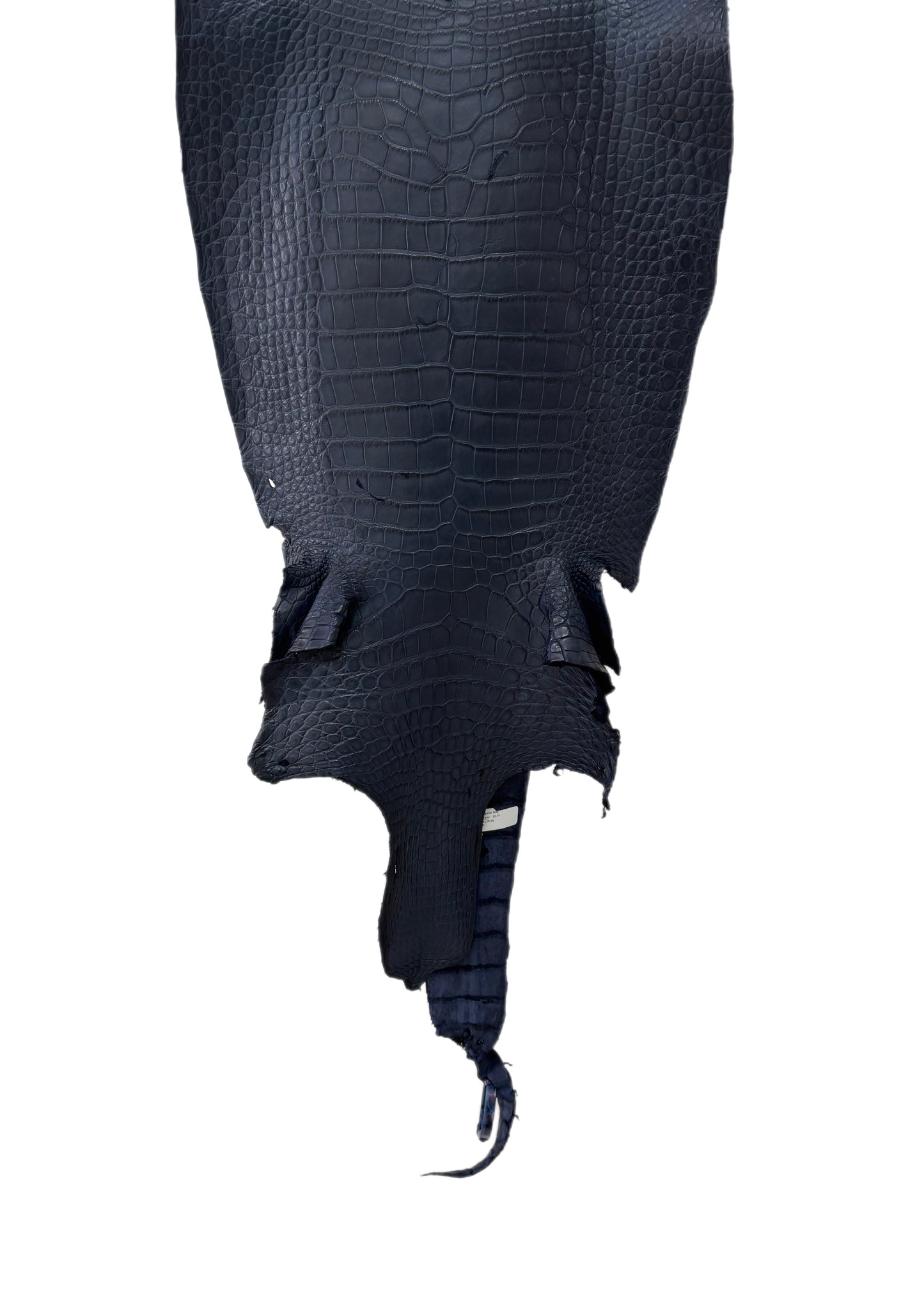 39 cm Grade 3/4 Navy Blue Matte Wild American Alligator Leather - Tag: LA23-0003034