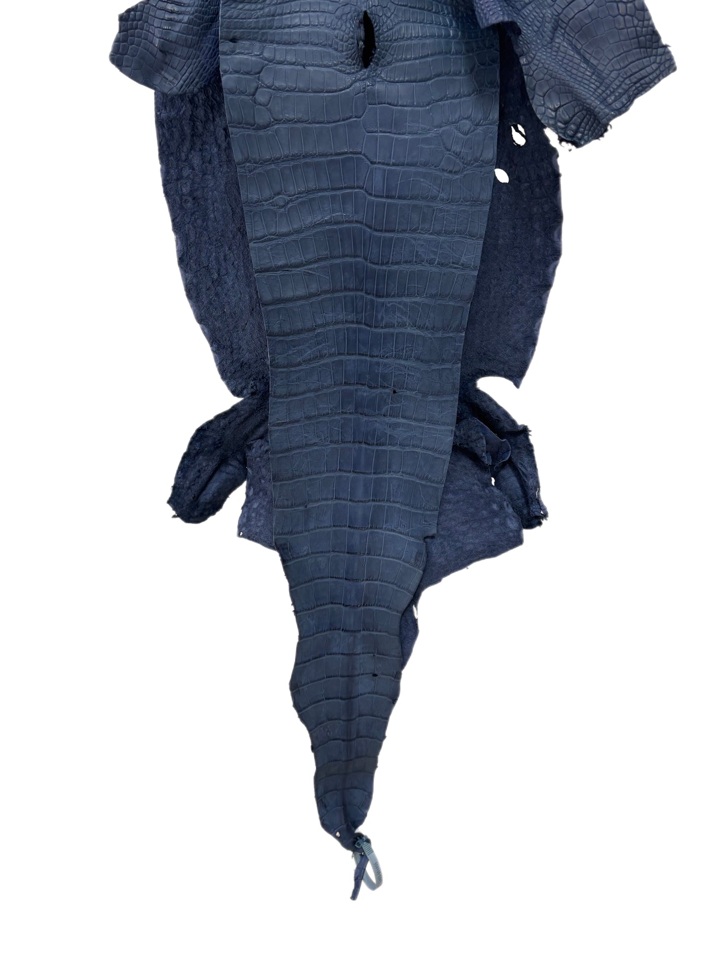 38 cm Grade 3/4 Indigo Matte Wild American Alligator Leather - Tag: LA23-0051855