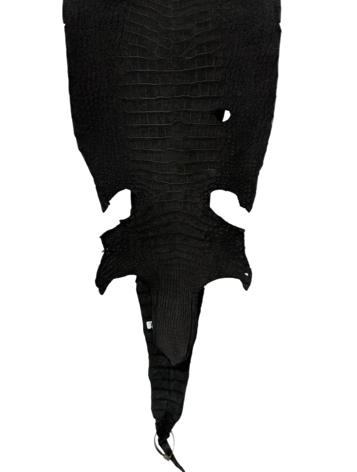 37 cm Grade 3/4 Black Nubuck Wild American Alligator Leather - Tag: LA23-0015212