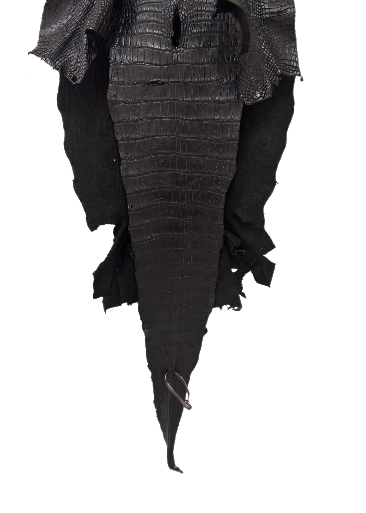 38 cm Grade 4/5 Black Matte Wild American Alligator Leather - Tag: LA18-0033277
