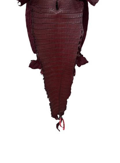 31 cm Grade 2/3 Bordeaux Matte Farm-Raised American Alligator Leather - Tag: FL21-0024096