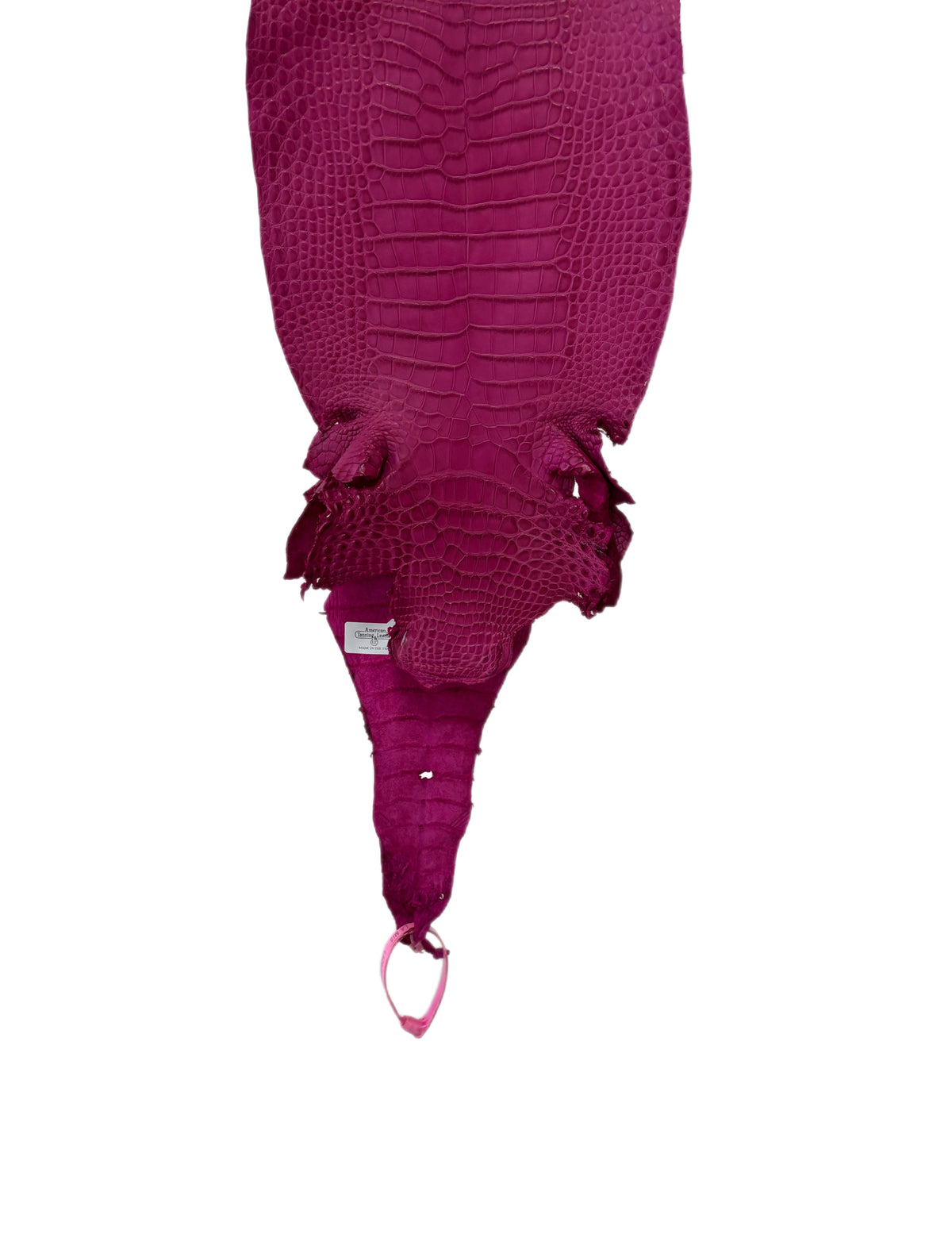 New Color! 22 cm Grade 1/2 Raspberry Matte Farm-Raised American Alligator Leather - Tag: LA24-0228915