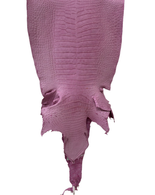 39 cm Grade 3/4 Cotton Candy Matte Wild American Alligator Leather - Tag: LA23-0014554