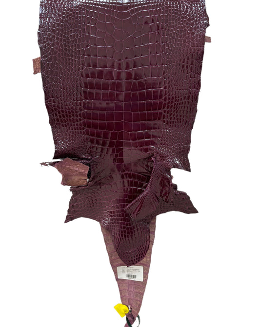 35 cm Grade 2/3 Regal Glazed Wild American Alligator Leather - Tag: LA96-0001932