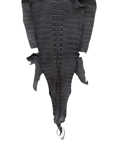 33 cm Grade 2/3 Serpentine Grey Matte Farm-Raised American Alligator Leather - Tag: LA23-0377128