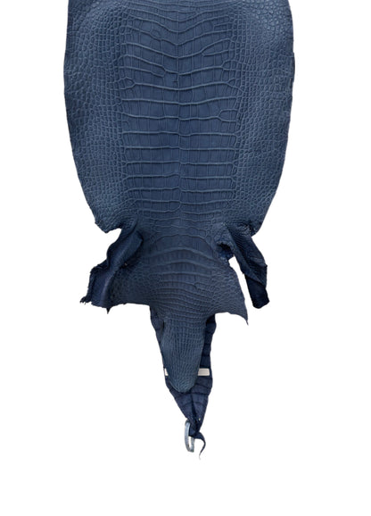 36 cm Grade 3/4 Indigo Matte Wild American Alligator Leather - Tag: LA23-0002136
