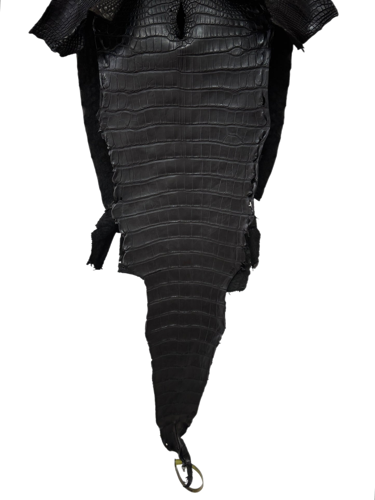 35 cm Grade 2/3 Black Matte Farm-Raised American Alligator Leather - Tag: LA25-0311326