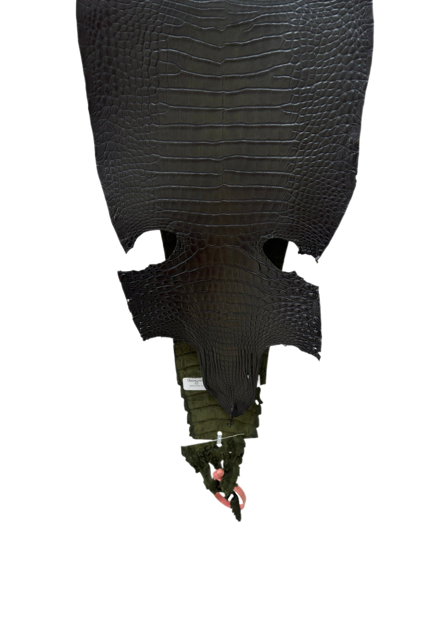 27 cm Grade 2/3 Olive Antique Farm-Raised American Alligator Leather - Tag: FL21-0024618