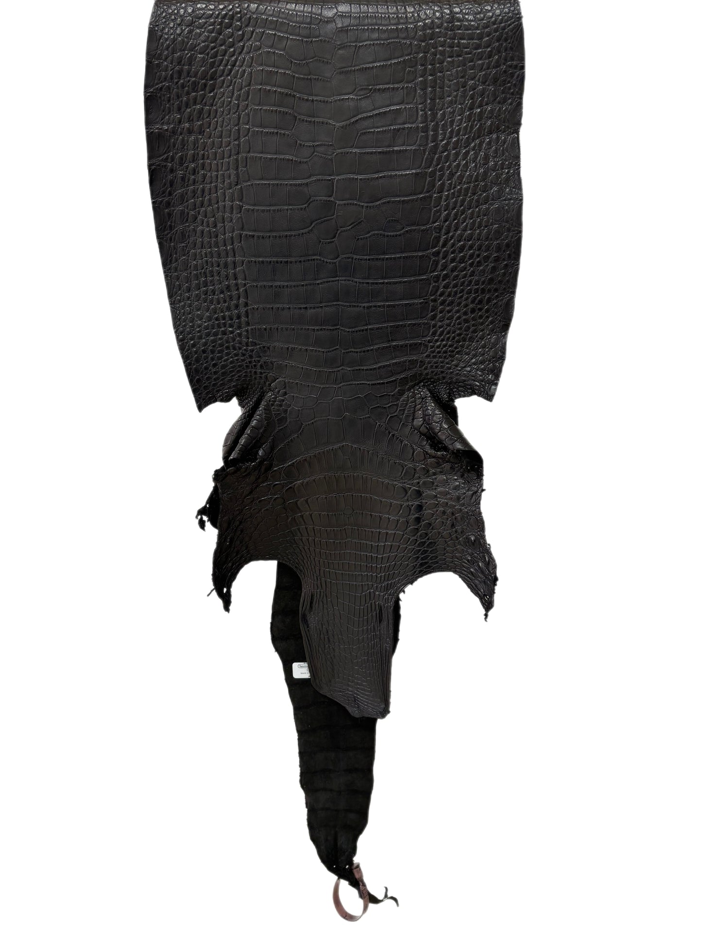32 cm Grade 2/3 Black Matte Wild American Alligator Leather - Tag: FL24-0077657