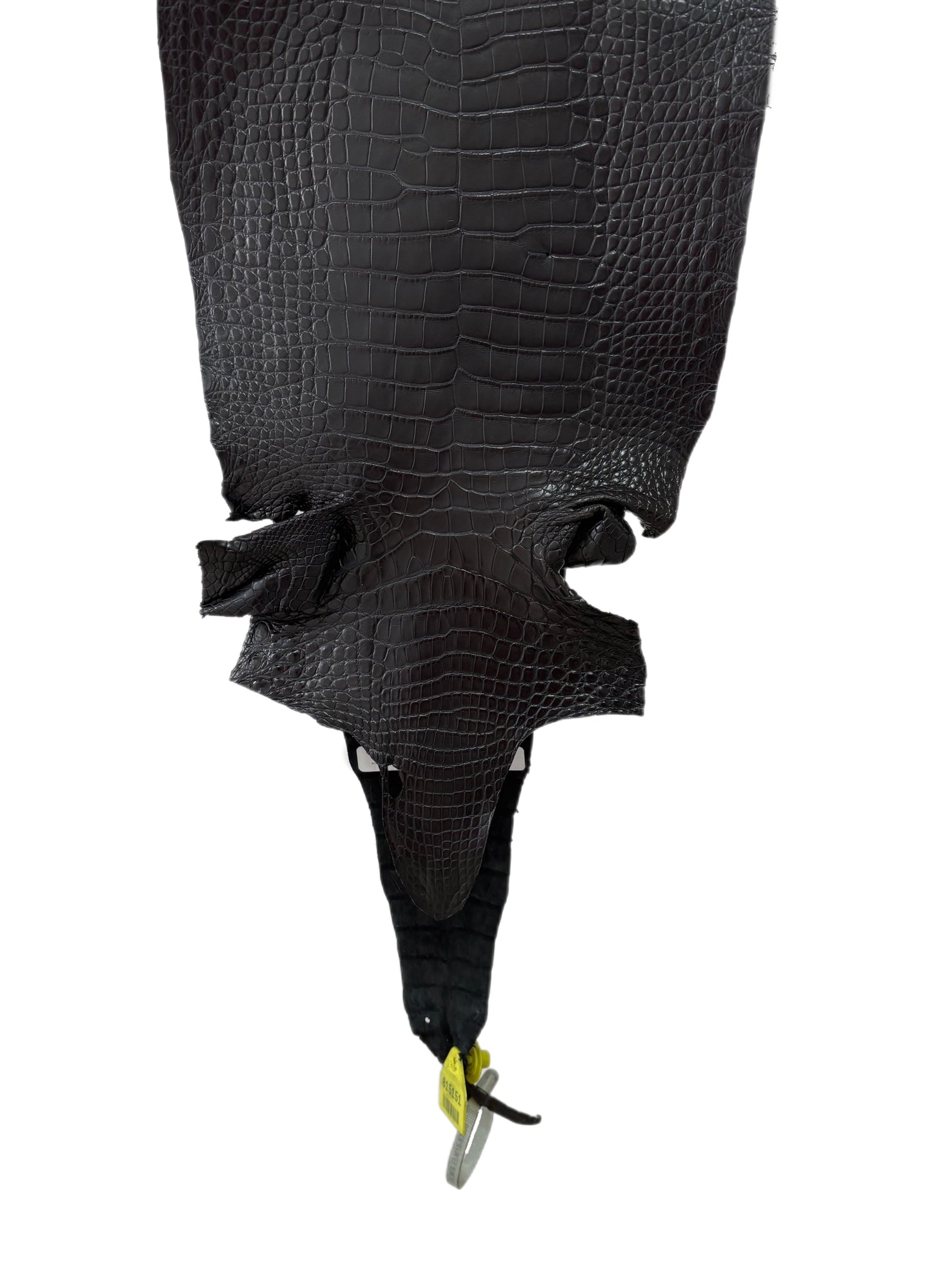 27 cm Grade 1/2 Black Matte Farm-Raised American Alligator Leather - Tag: FL15-0057353