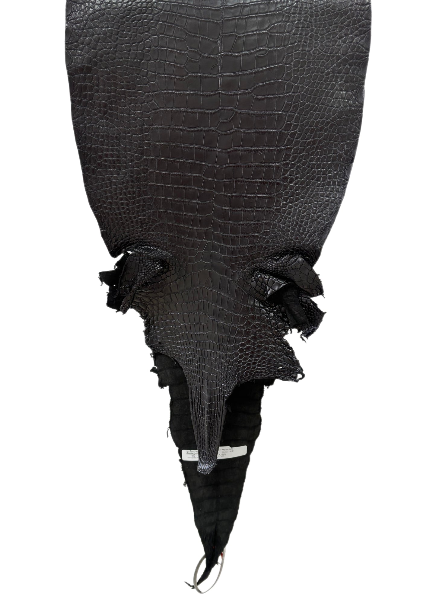 33 cm Grade 2/3 Black Matte Farm-Raised American Alligator Leather - Tag: LA23-0531565