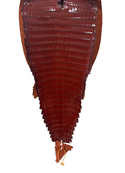 36 cm Grade 1/2 Peanut Millennium Farm-Raised American Alligator Leather - Tag: FL17-0052985