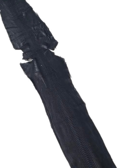 3.6 M Back Cut Black Matte Python Leather