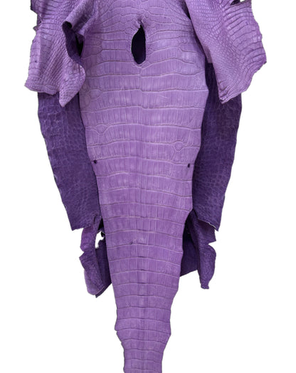 44 cm Grade 3/4 Lavender Jade Desert Wild American Alligator Leather - Tag: LA23-0030874