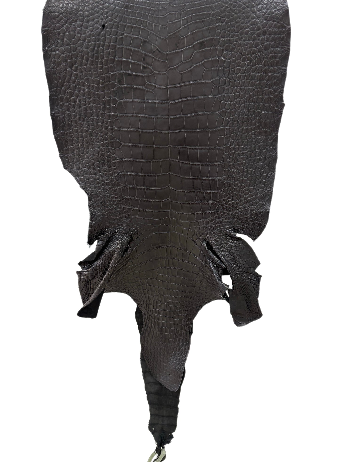 42 cm Grade 4/5 Black Matte Wild American Alligator Leather - Tag: LA23-0001374