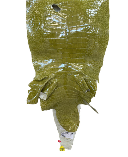 CLOSEOUT | 45 cm Grade 2/3 Muguet Glazed Wild American Alligator Leather - Tag: CCIT-0539940