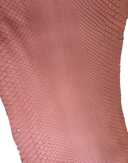 2.85 M Front Cut Dusty Pink Matte Python Leather