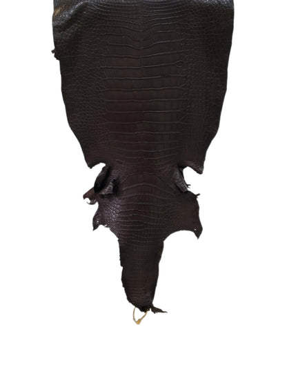 45 cm Grade 2/3 Kralle Brown Matte Farm American Alligator Leather - Tag: LA23-0001219