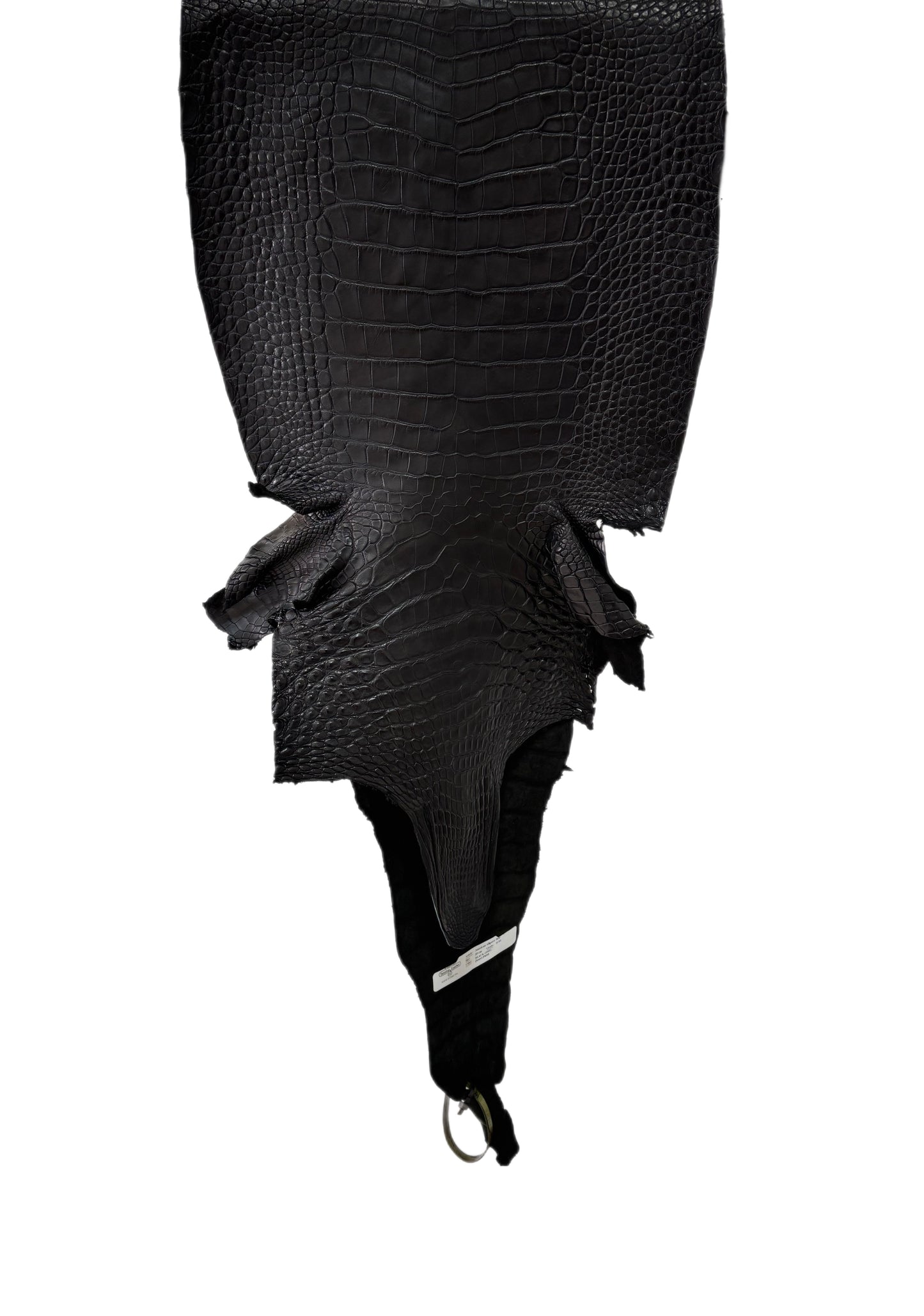35 cm Grade 2/3 Black Matte Farm-Raised American Alligator Leather - Tag: LA25-0311373