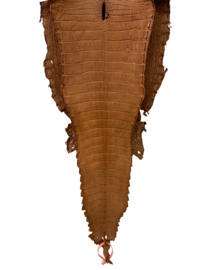 26 cm Grade 4/5 Almond Matte Farm Raised American Alligator Leather - Tag: FL21-0024974