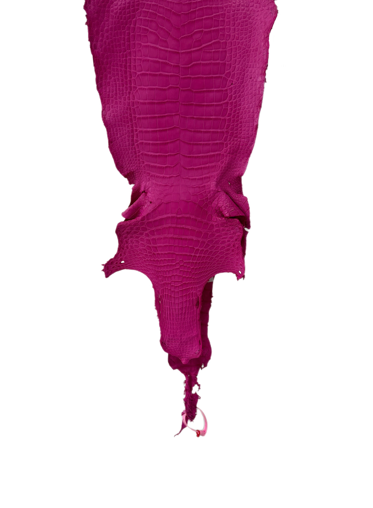 26 cm Grade 3/4 Fuchsia Matte Wild American Alligator Leather - Tag: MS24-0000570