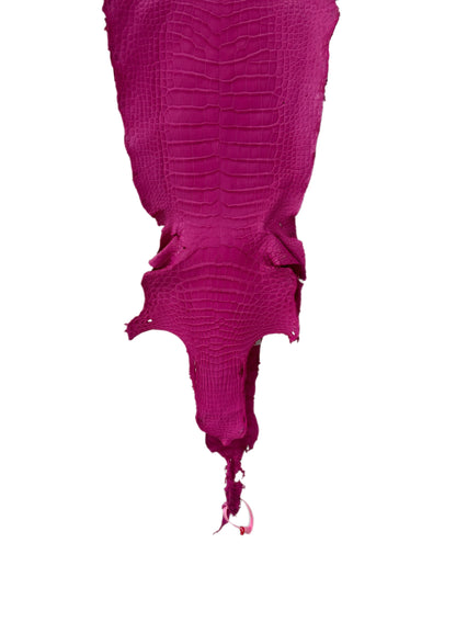 26 cm Grade 3/4 Fuchsia Matte Wild American Alligator Leather - Tag: MS24-0000570