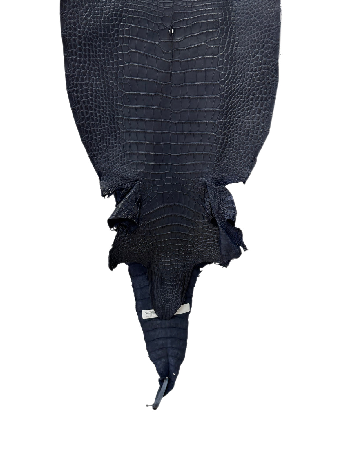 34 cm Grade 2/3 Navy Blue Matte Farm-Raised American Alligator Leather - Tag: LA17-0274277