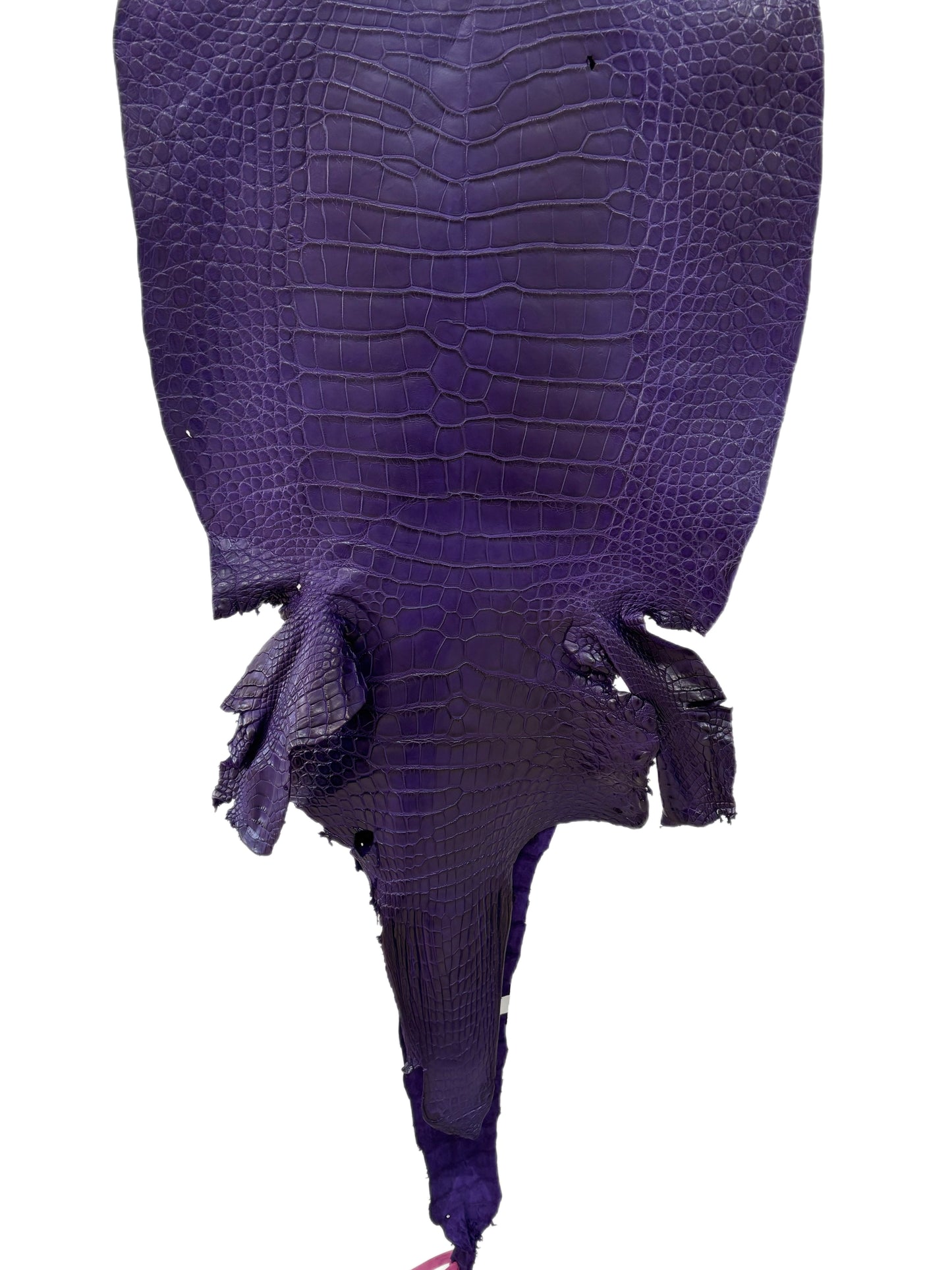 44 cm Grade 2/3 Violet Primavera Matte Wild American Alligator Leather - Tag: LA23-0017974