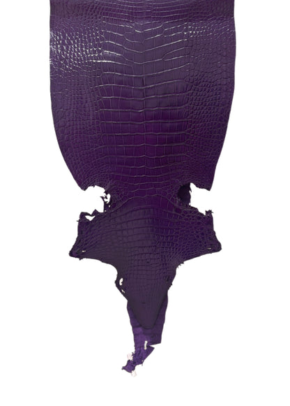 35 cm Grade 2/3 Violet Millennium Wild American Alligator Leather - Tag: LA23-0006268