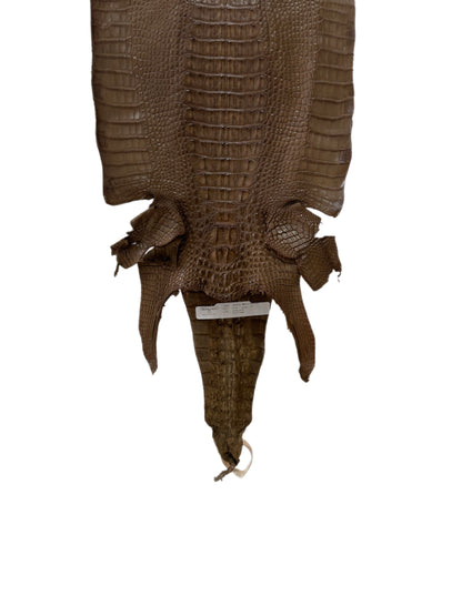 29 cm Grade 1/2 Mink Matte Farm-Raised American Alligator Hornback Leather - Tag: LA23-0377078