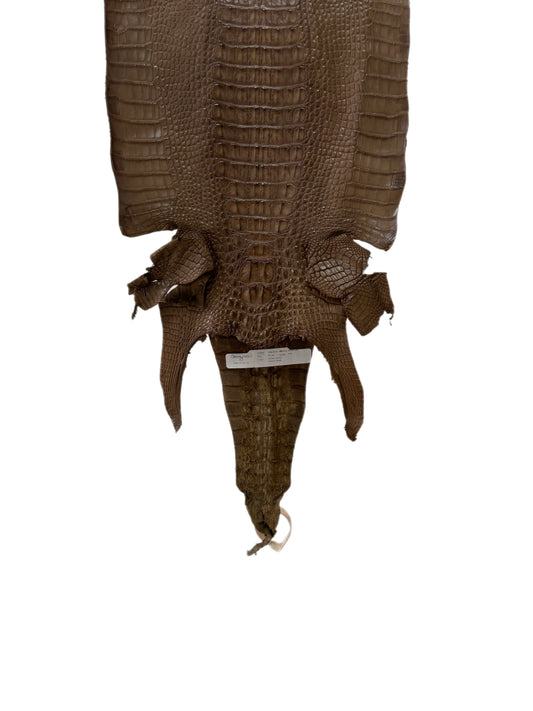 29 cm Grade 1/2 Mink Matte Farm-Raised American Alligator Hornback Leather - Tag: LA23-0377078