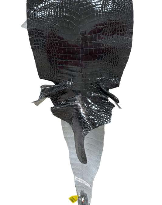36 cm Grade 2/3 Grey Glazed Farm-Raised American Alligator Leather - Tag: GA14-0021729