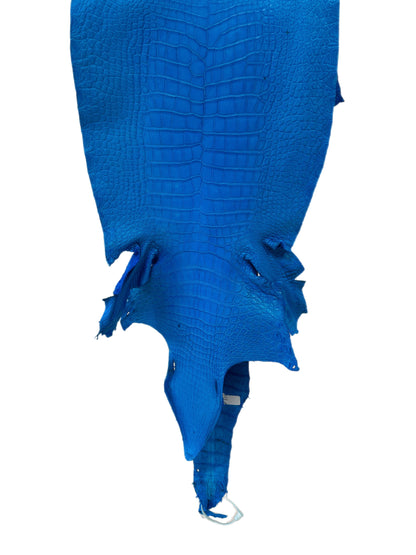 34 cm Grade 2/3 Ultramarine Matte Wild American Alligator Leather - Tag: LA23-0033996